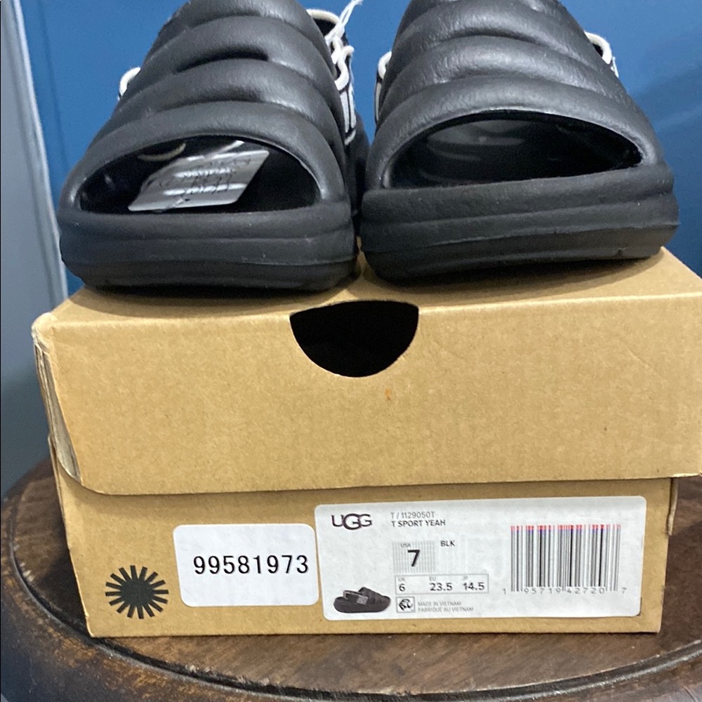 UGG Black Slide Sandals
